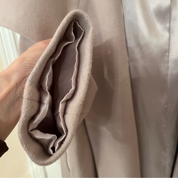 T Tahari Wool Blend Wrap Coat Shawl Collar Belted Women’s Size L - Picture 7 of 15